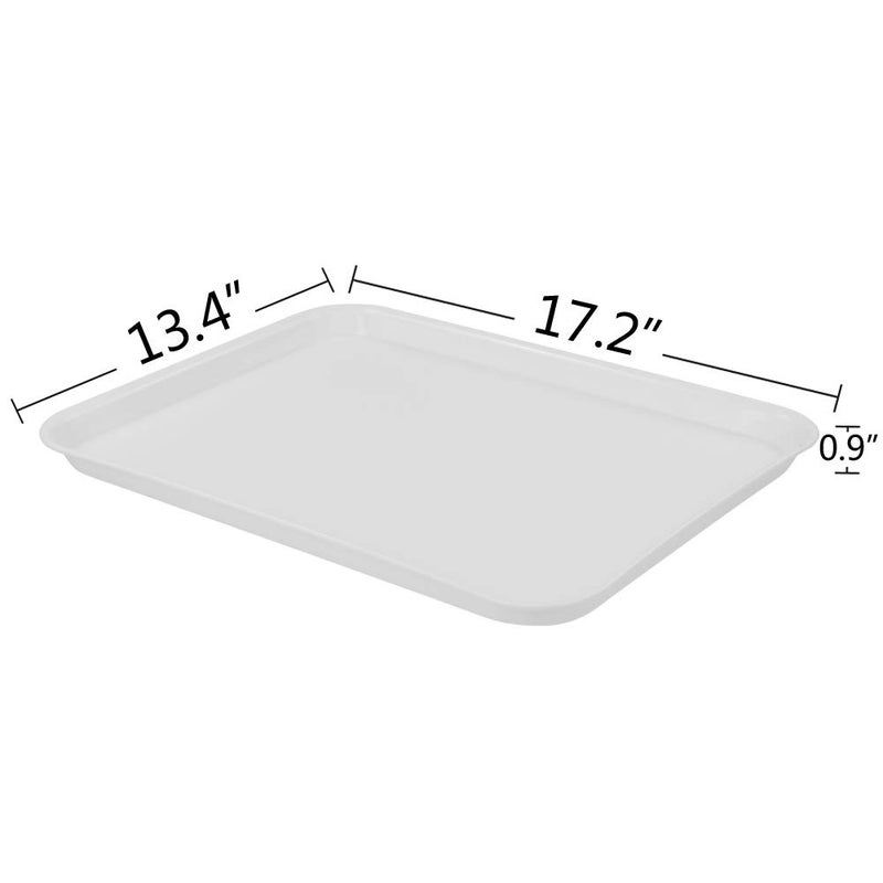 Jekiyo 6 Paks Serving Trays, Fast Food Tray for Restaurant, Home, White - Image 2
